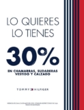 En Tommy Hilfiger 30% de descuento en chamarras, sudaderas, vestido y calzado