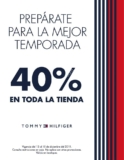 En Tommy Hilfiger 40% de descuento en toda la tienda del 12 al 15 de diciembre