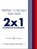 2×1 en productos para caballero en Tommy Hilfiger por el Día del Padre