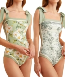 Traje de baño de 1 pieza para mujer con estampado reversible a un precio muy bueno