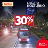 30% de descuento en el Turibus Nocturno de la CDMX hasta el 30 de abril