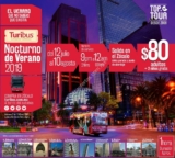 Promoción Turibus Nocturno de Verano 2019: Tour a sólo $80 y 2 niños entran gratis