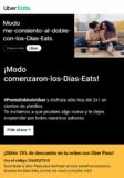 2×1 en restaurantes Uber Eats con la promoción Días Eats