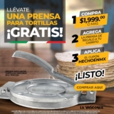 Prensa de Tortillas GRATIS con compra mínima en la tienda en línea de Vasconia