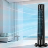 Ventilador de torre oscilante con 3 modos y temporización con un buen precio + cupón de 50% de descuento
