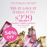 Mists y cremas a sólo $229 en Victoria’s Secret este fin de semana