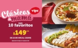 Promoción Vips Clásicos de Mamá: 10 platillos favoritos a $149 c/u