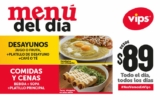Menú del Día Vips: Desayunos, comidas y cenas completas desde $89