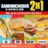 En Vips 2×1 en Sandwichosos del 16 al 19 de mayo