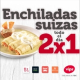 2×1 en enchiladas suizas en Vips durante todo el día por delivery