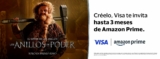 Hasta 3 meses gratis de Amazon Prime pagando con tarjetas Visa