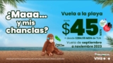 En Viva Aerobus vuelos a destinos de playa desde $45 + TUA