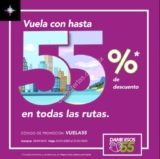 En Volaris hasta 55% de descuento en todas las rutas para viajar en 2020