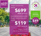 En Volaris vuelos nacionales desde $699 e internacionales desde $119 dólares