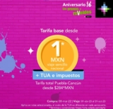 Promo Volaris 16 Aniversario: vuelos a $1 peso + TUA este 8 de marzo