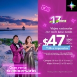 Venta de Aniversario Volaris: vuelos desde $47 + TUA en vuelos nacionales