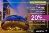 Rutas de temporada Volaris: 20% de descuento en vuelos a Chicago