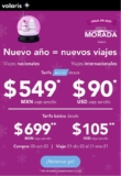 Volaris Venta Morada: vuelos nacionales desde $699 e internacionales desde $105 dólares