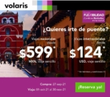 Promo Volaris de vuelos desde $599 para los puentes de octubre y noviembre