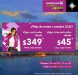 Oferta Volaris reVelde 16 Aniversario: Vuelos nacionales desde $349 e internacionales desde $45 USD