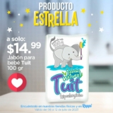 Productos Estrella Waldos: Jabón para Bebé Tuit y Borla suave para Bebé a sólo $14.99 c/u