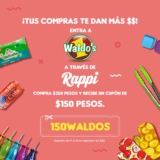 Promo Waldos Rappi: cupón de $150 en pedidos de $250 o más