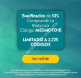 Código Walmart de 10% de descuento adicional en celulares Motorola