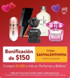 Cupón Walmart San Valentín: $150 de descuento en perfumes y artículos de belleza