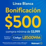 Cupón Walmart de $500 de descuento en línea blanca