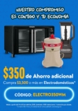 Cupón Walmart de $350 de descuento en electrodomésticos