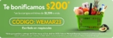 Cupón Walmart Express de $200 de descuento en pedidos de supermercado de $1,299 o más