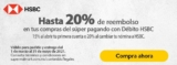 En Walmart Super hasta 20% de reembolso al pagar con HSBC