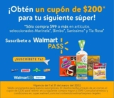 En Walmart obtén $200 de bonificación al suscribirte a Walmart Pass y comprar productos Bimbo