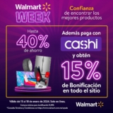 Promo Walmart Week: 15% de bonificación en todo el sitio pagando con Cashi