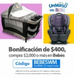 Código Walmart Universo del bebé: $400 de descuento en compras de $2,000 o más