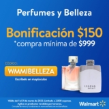 Cupón Walmart de $150 de bonificación en perfumes y belleza