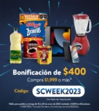 Cupón Walmart Week de $400 de bonificación en compras de $1,999