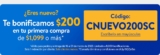 Cupón Walmart de $200 de bonificación en tu primera compra