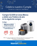 Código Walmart de freidora de aire Gratis en compras de línea blanca