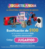 Cupón Walmart Juguetilandia de $100 de descuento en compras de $500