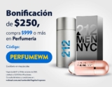 Cupón Walmart de $250 de descuento en compras de $999 en perfumes
