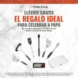 Promoción Wild Fork Día del Padre: Utensilio Weber de regalo en compras desde $1,999