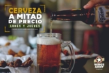 En Wings Army cervezas a mitad de precio los lunes y los jueves