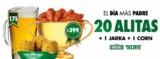 Paquete Día del Padre Wingstop: 20 alitas + jarra de cerveza + elote por $399