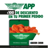 Wingstop App: $100 de descuento en tu primer pedido