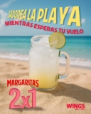 2×1 en margaritas en Wings durante mayo