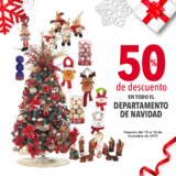 Promoción Woolworth y Del Sol de 50% de descuento en toda la decoración navideña