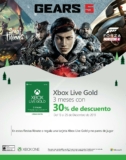 Promoción Xbox Live Gold de 3 meses con 30% de descuento