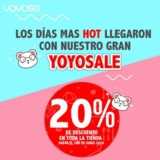 Cupón Yoyoso Hot Sale 2020 de 20% de descuento en toda la tienda en línea