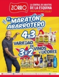 Ofertas Zorro Maratón Abarrotero del 12 al 18 de junio con 3×2 en vinos y licores, etc.